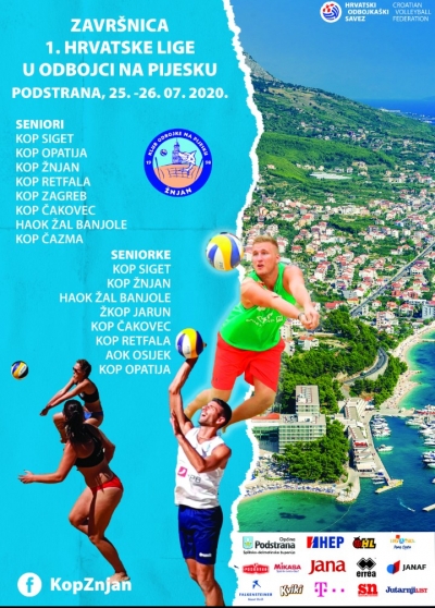 Završnica 1. Hrvatske lige u odbojci na pijesku - Podstrana 25.-26.07.2020.